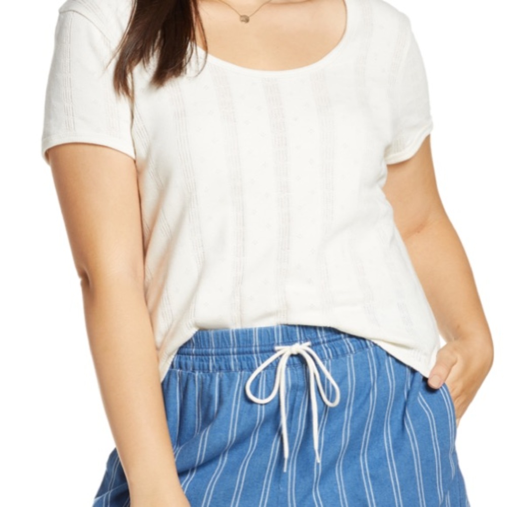 Madewell Pointelle Ribbed Tee